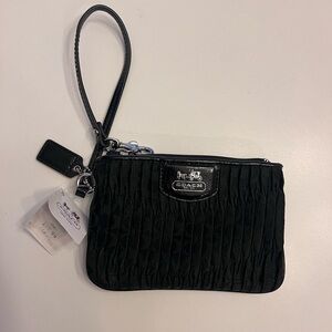 Coach Textured Black Wristlet